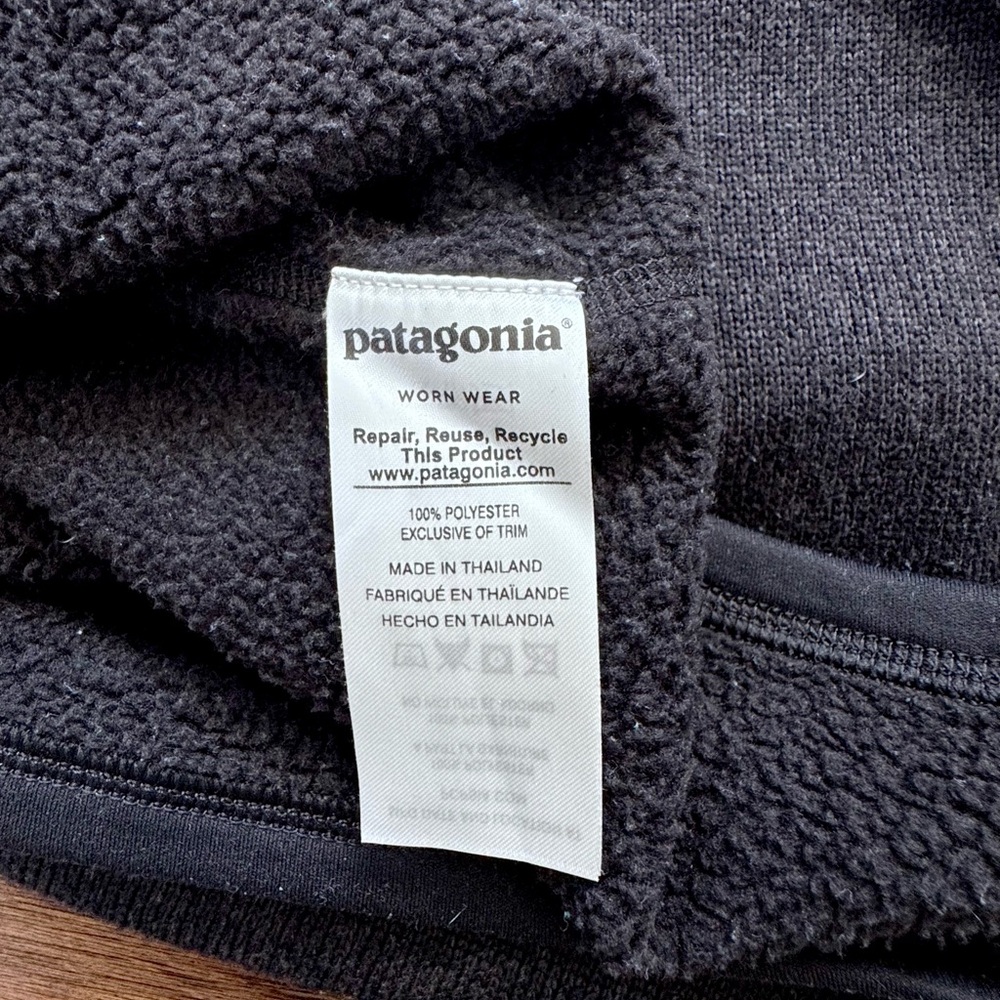 Patagonia Women’s Better Sweater Quarter 1/4 Zip Fleece Black Size Small - Picture 6 of 11